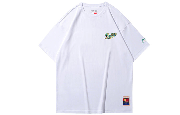 Li-Ning Paris fashion week Series Subject Element Printing Short Sleeve 'White' AHSQ085-2 - 2