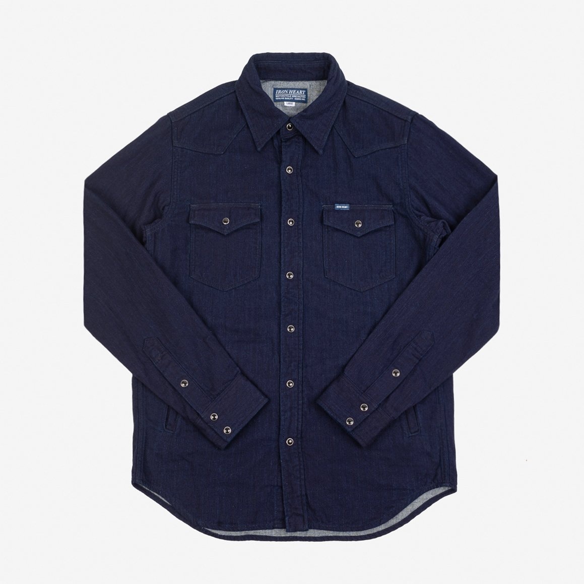 IHSH-347-IND 10oz Double Cloth Denim CPO Shirt - Indigo - 1