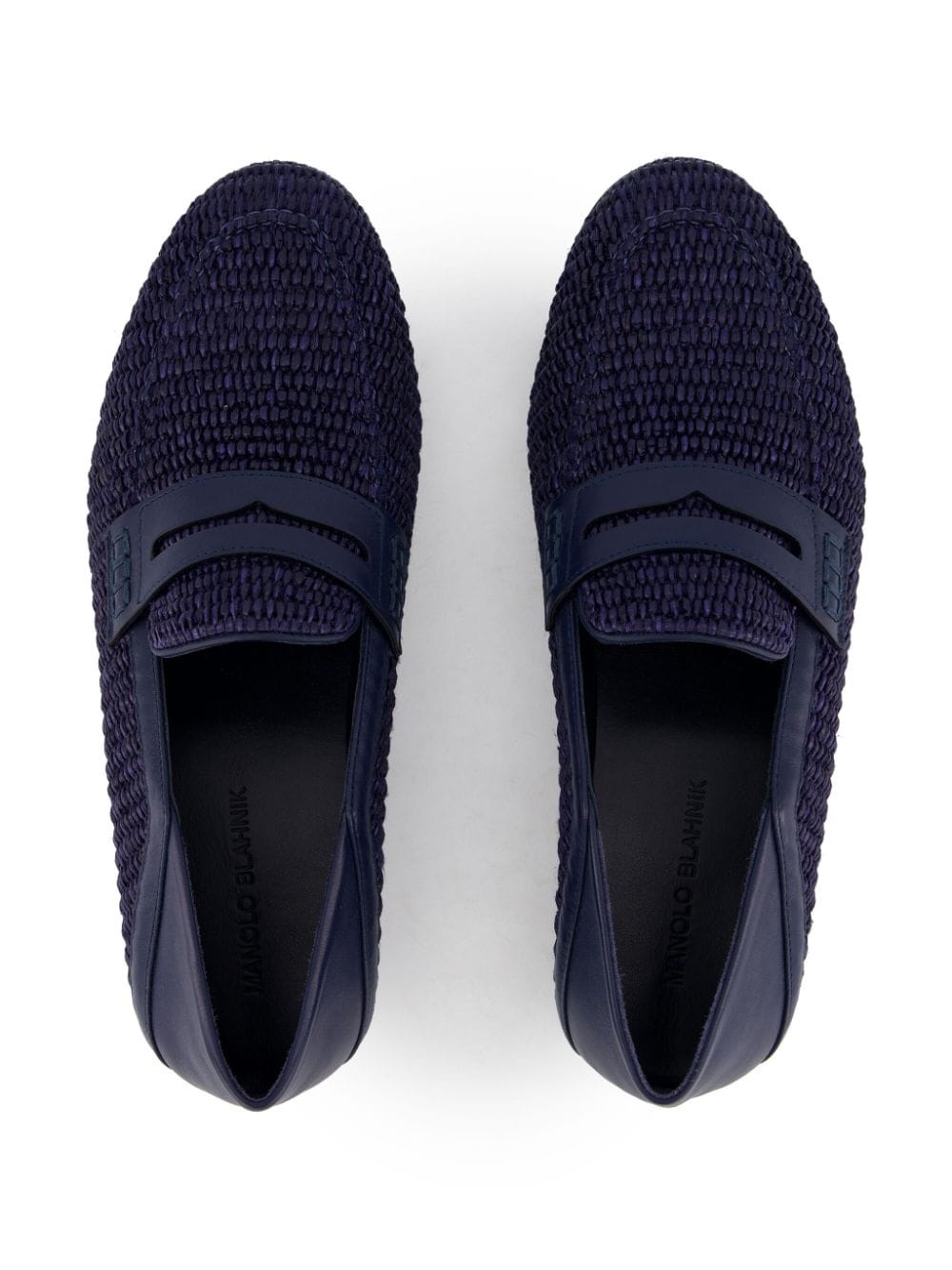 Padstow woven-raffia loafers - 4