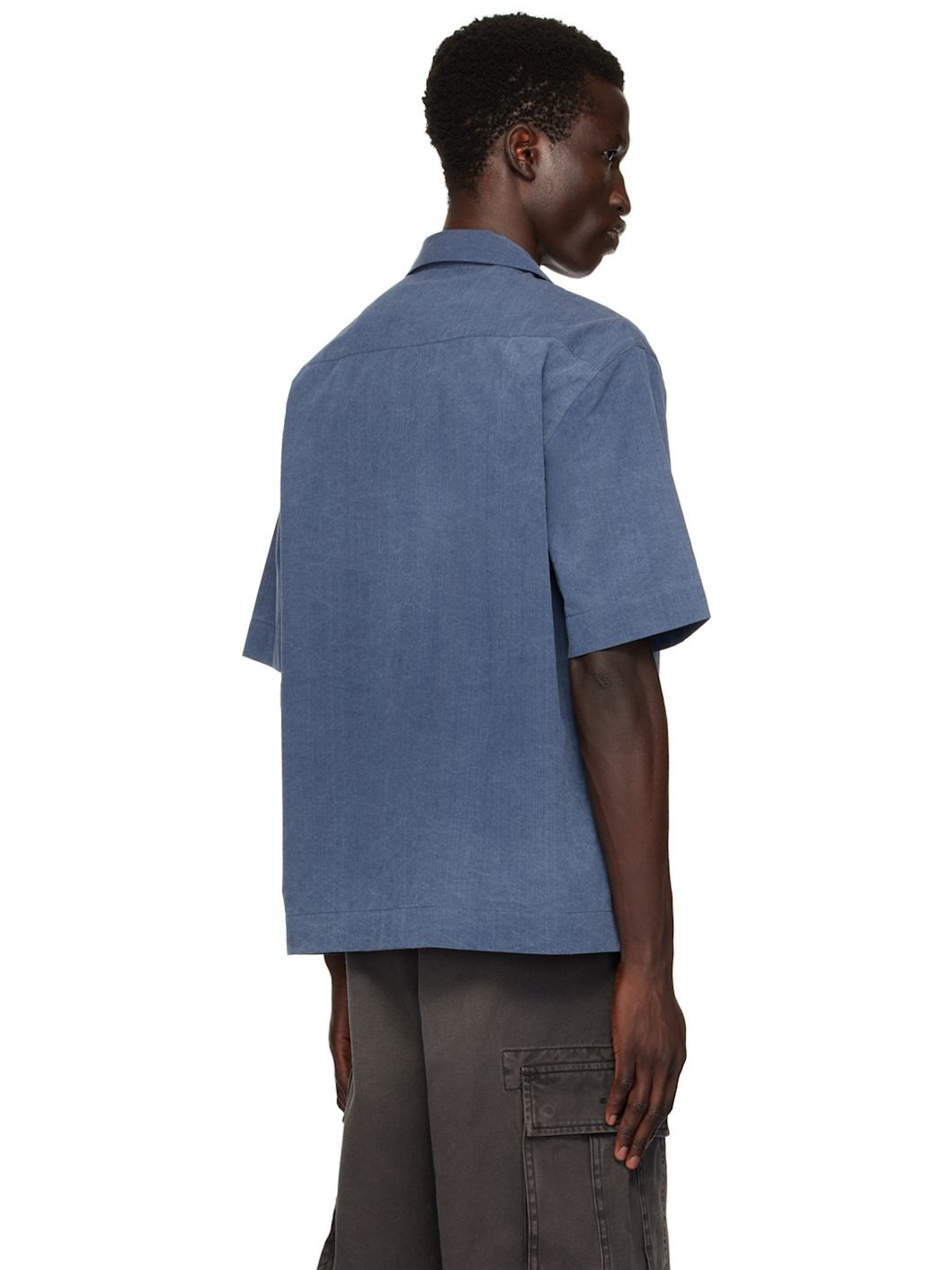 Blue Ozone Washed Shirt - 3