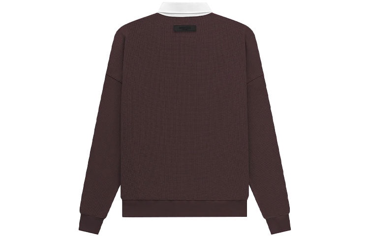 Fear of God Essentials SS23 Waffle Long Sleeve Polo Shirt 'Plum' FOG-SS23-054 - 3