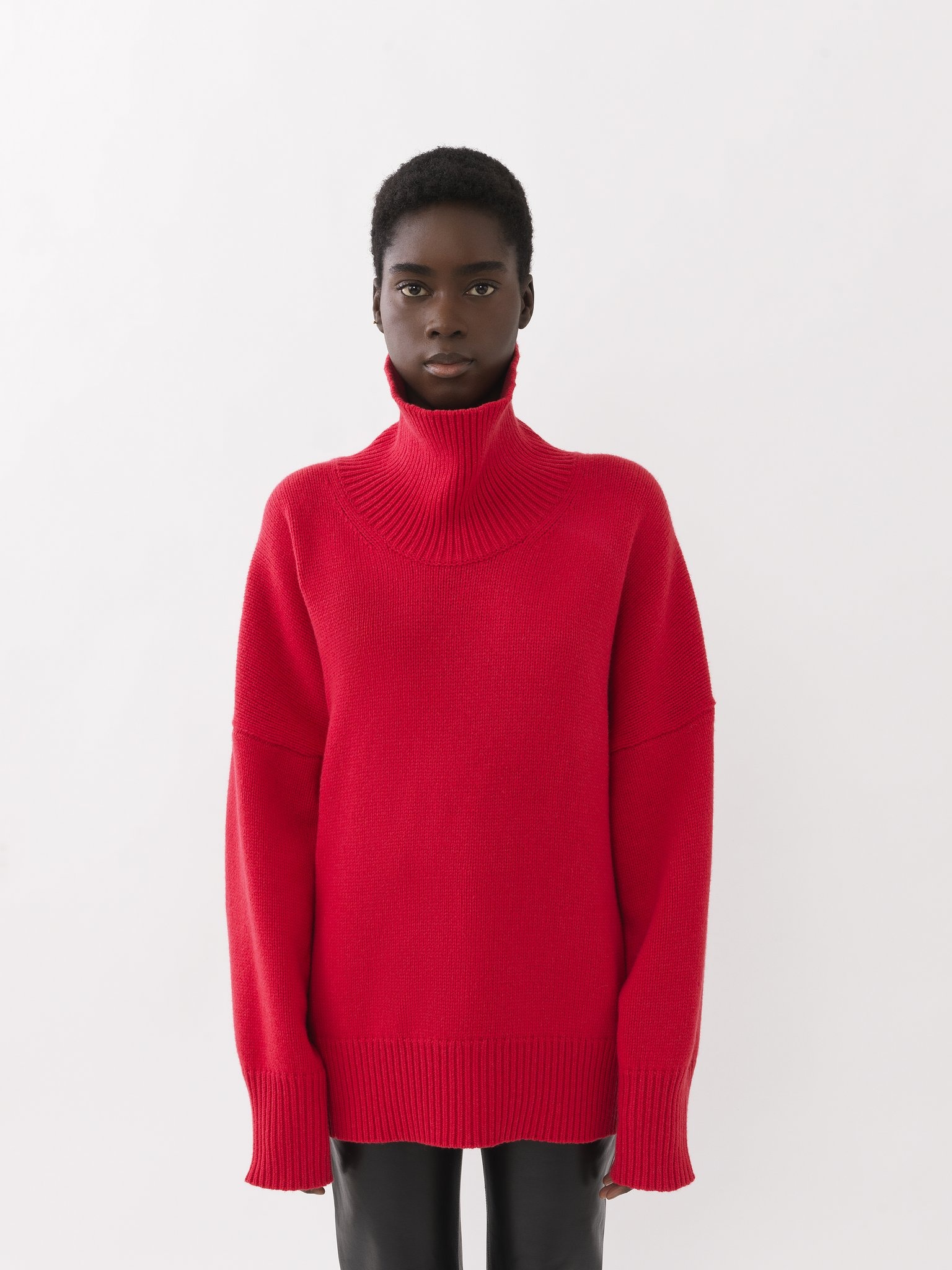 GENEROUS HIGH-NECK SWEATER - 2