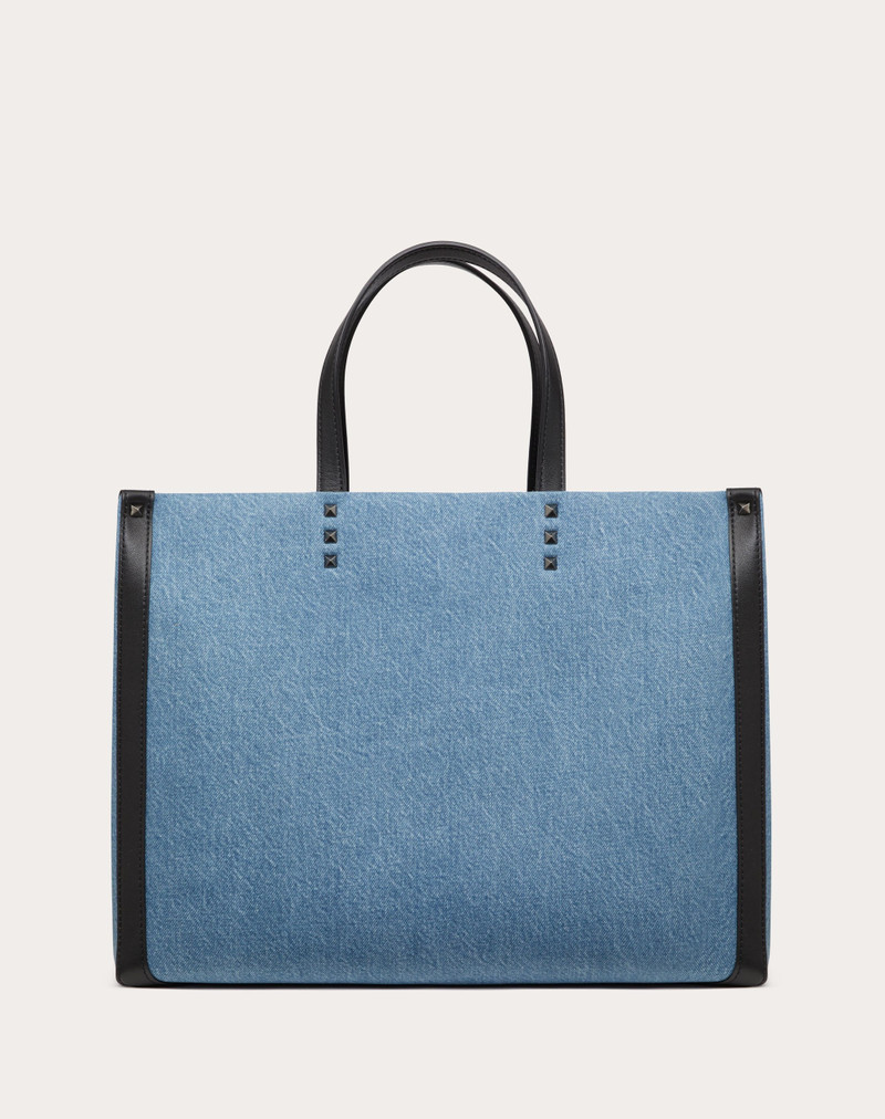 MEDIUM VLTN DENIM SHOPPER 3