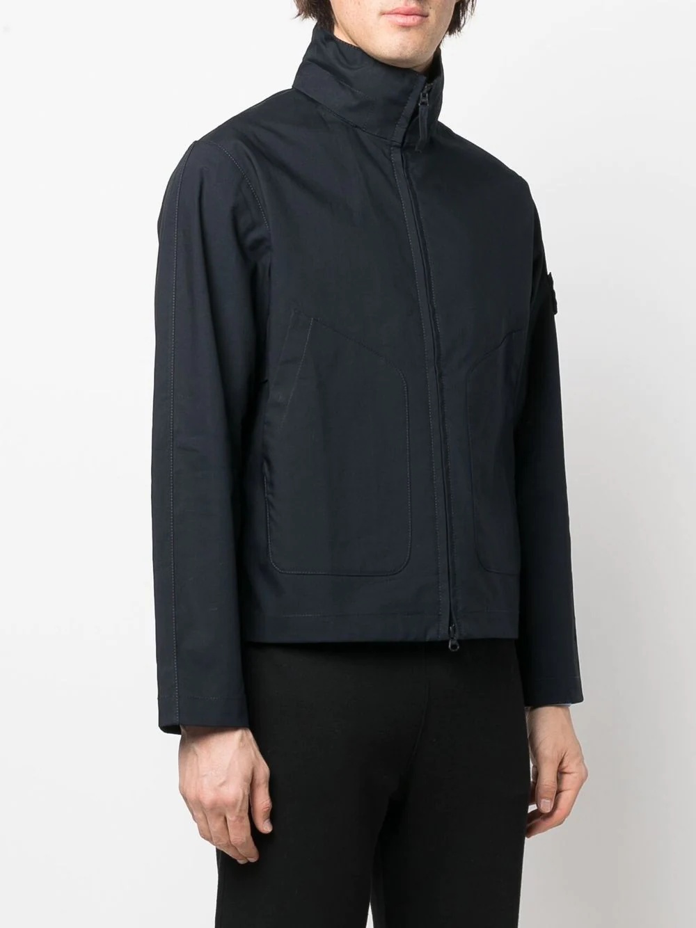 Compass-patch funnel-neck jacket - 3