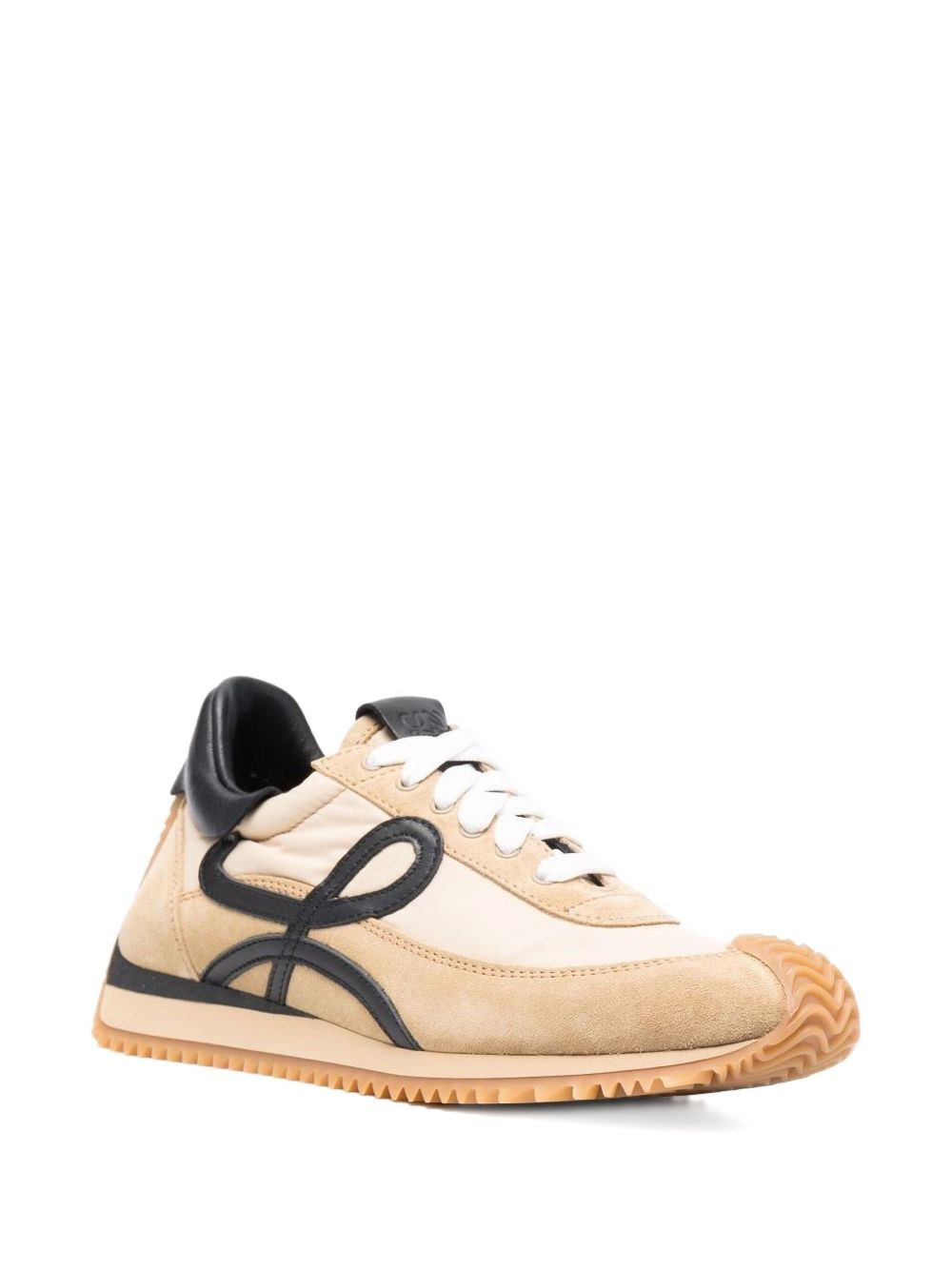 multi-panel lace-up sneakers - 2