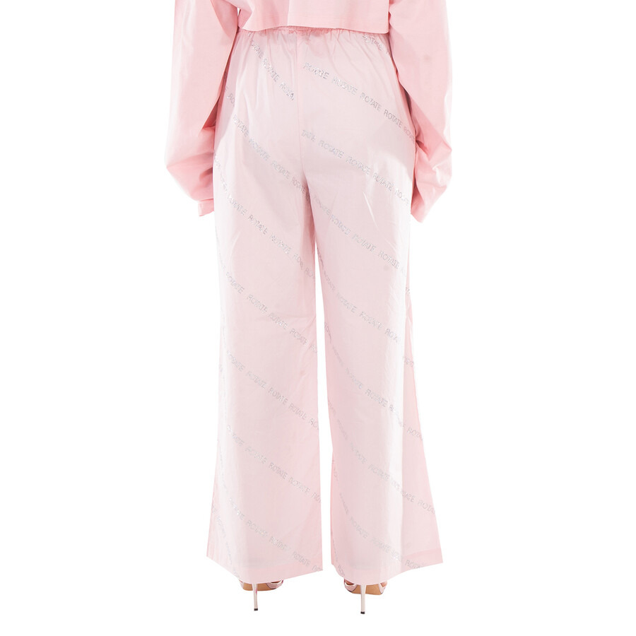 Rotate Ladies Pink Crystal Poplin Pants - 3