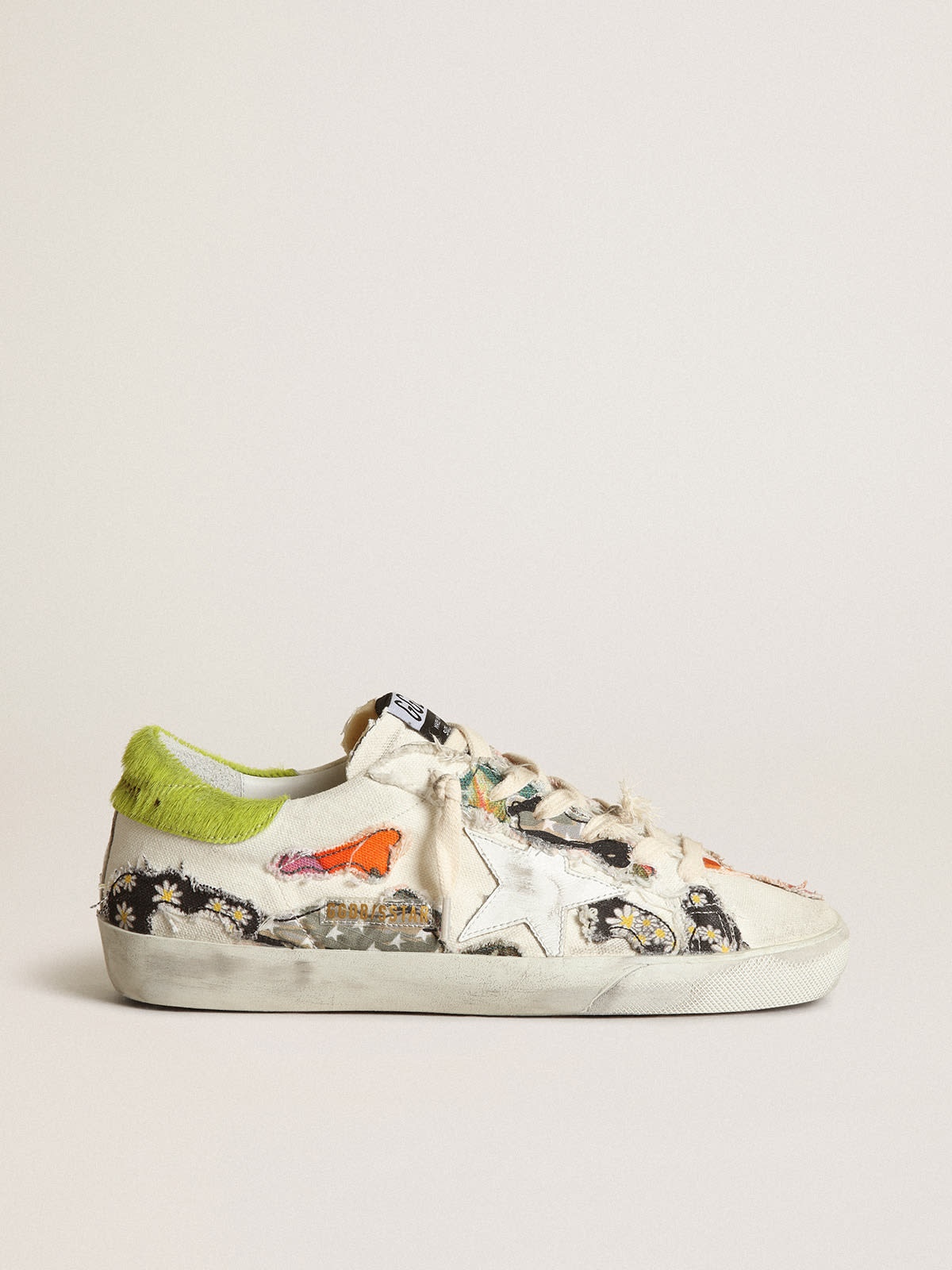 Women’s Super-Star LAB with multicolored prints and white leather star - 1