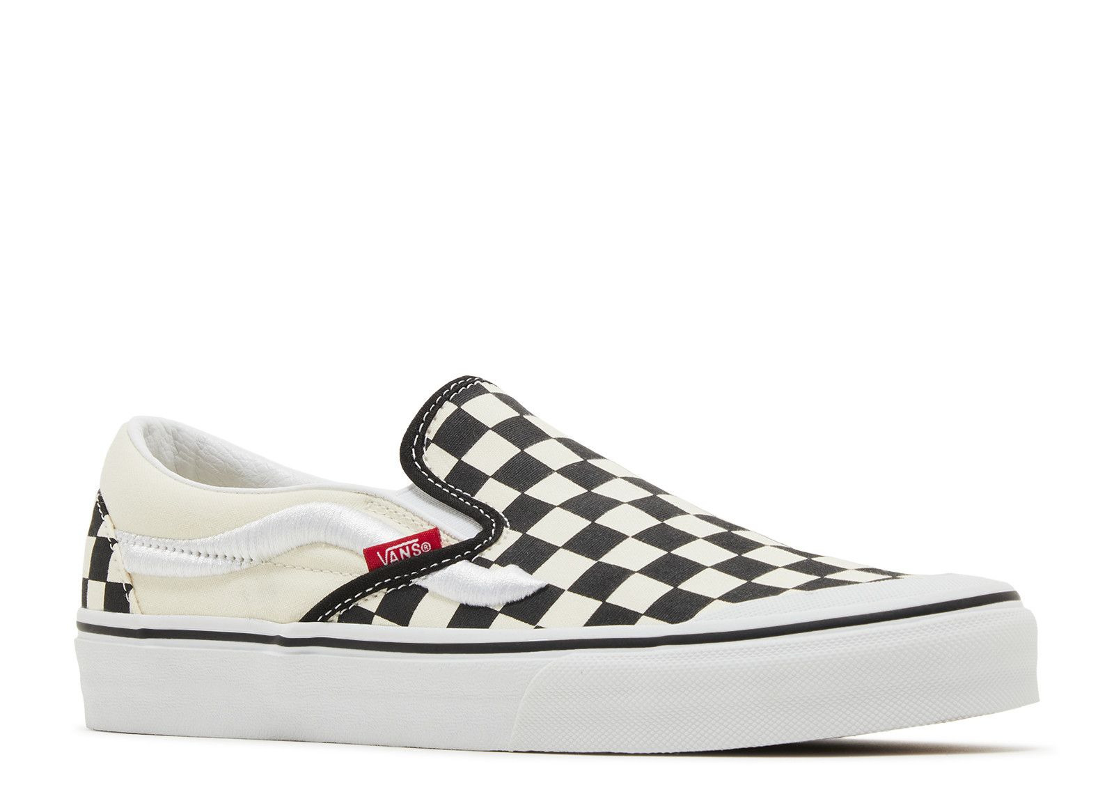 CLASSIC SLIP-ON 138 'SIDESTRIPE - BLACK CHECKERBOARD' - 2