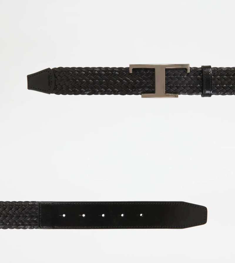 Tod's LEATHER BELT - BLACK outlook