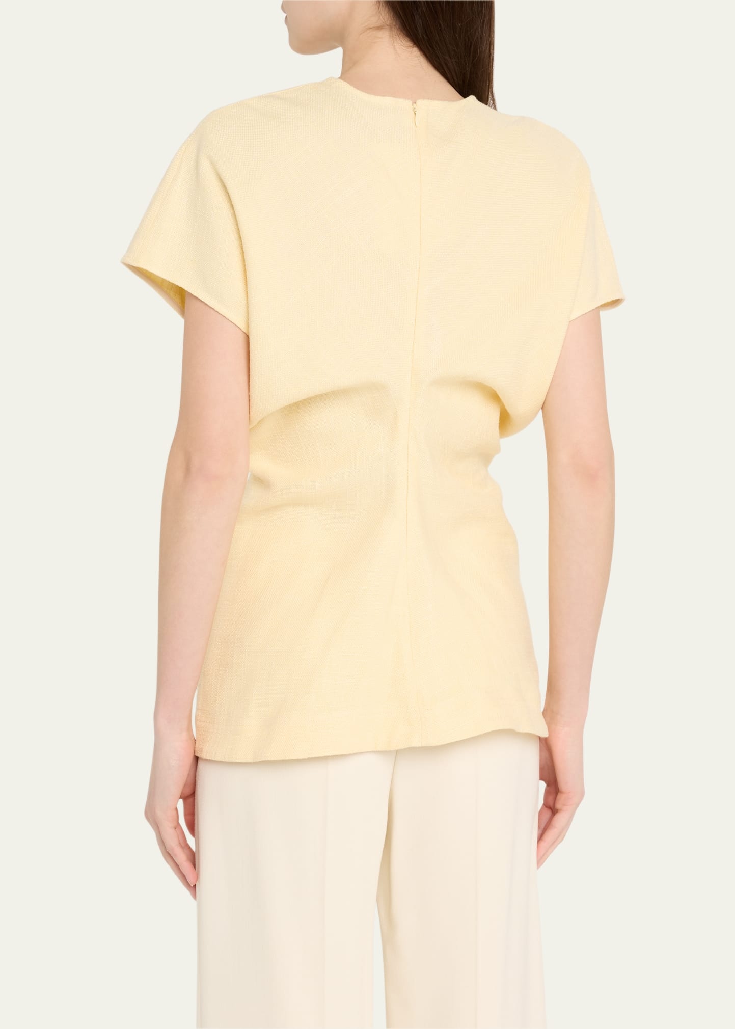 Slouch Waist Short-Sleeve Top - 3