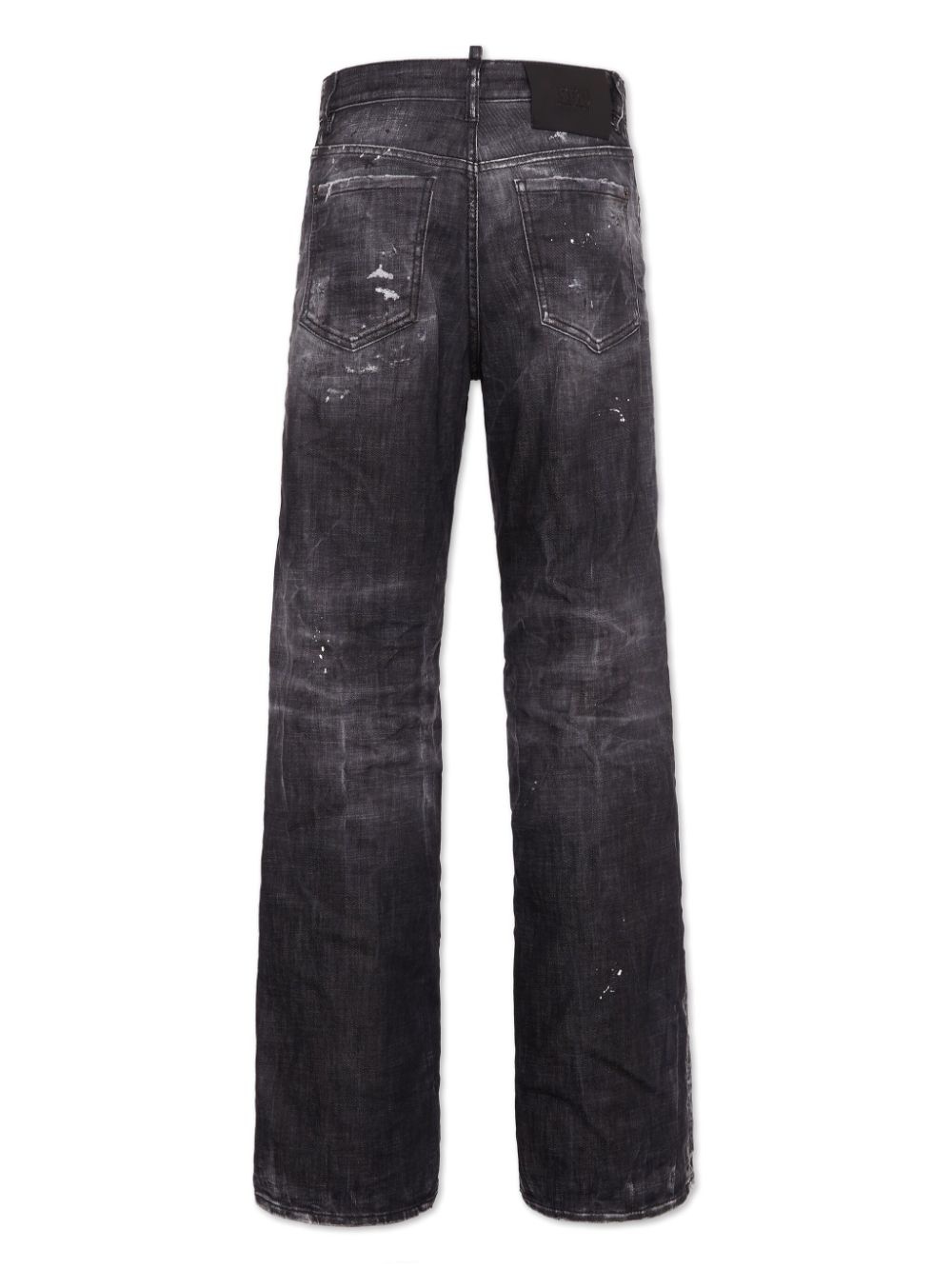 distressed straight-leg jeans - 2