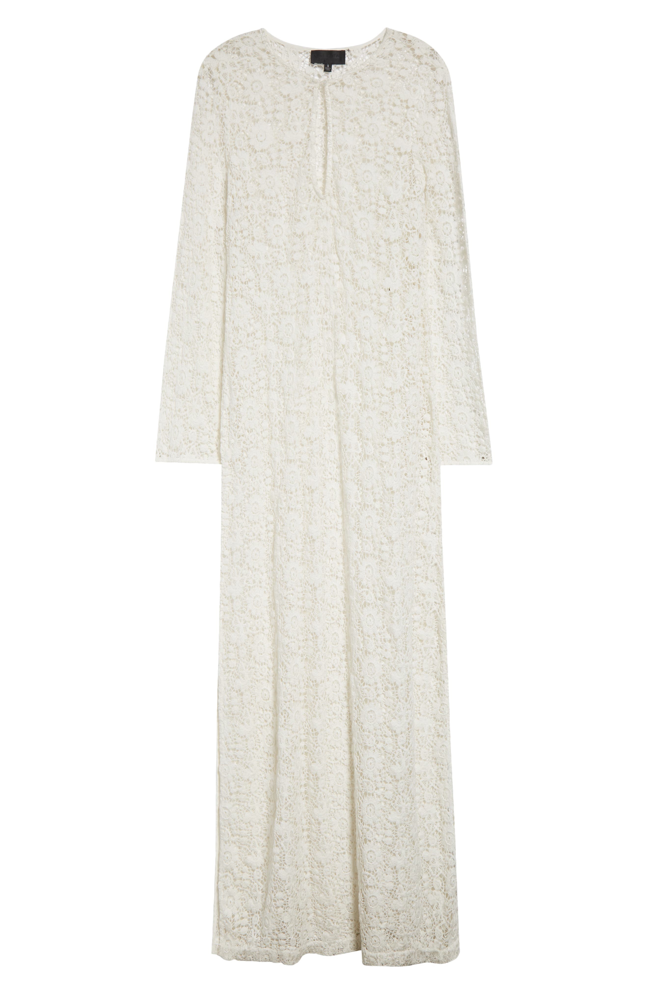 Nili Lotan Della Lace Long Sleeve Midi Dress in Ivory at Nordstrom - 5