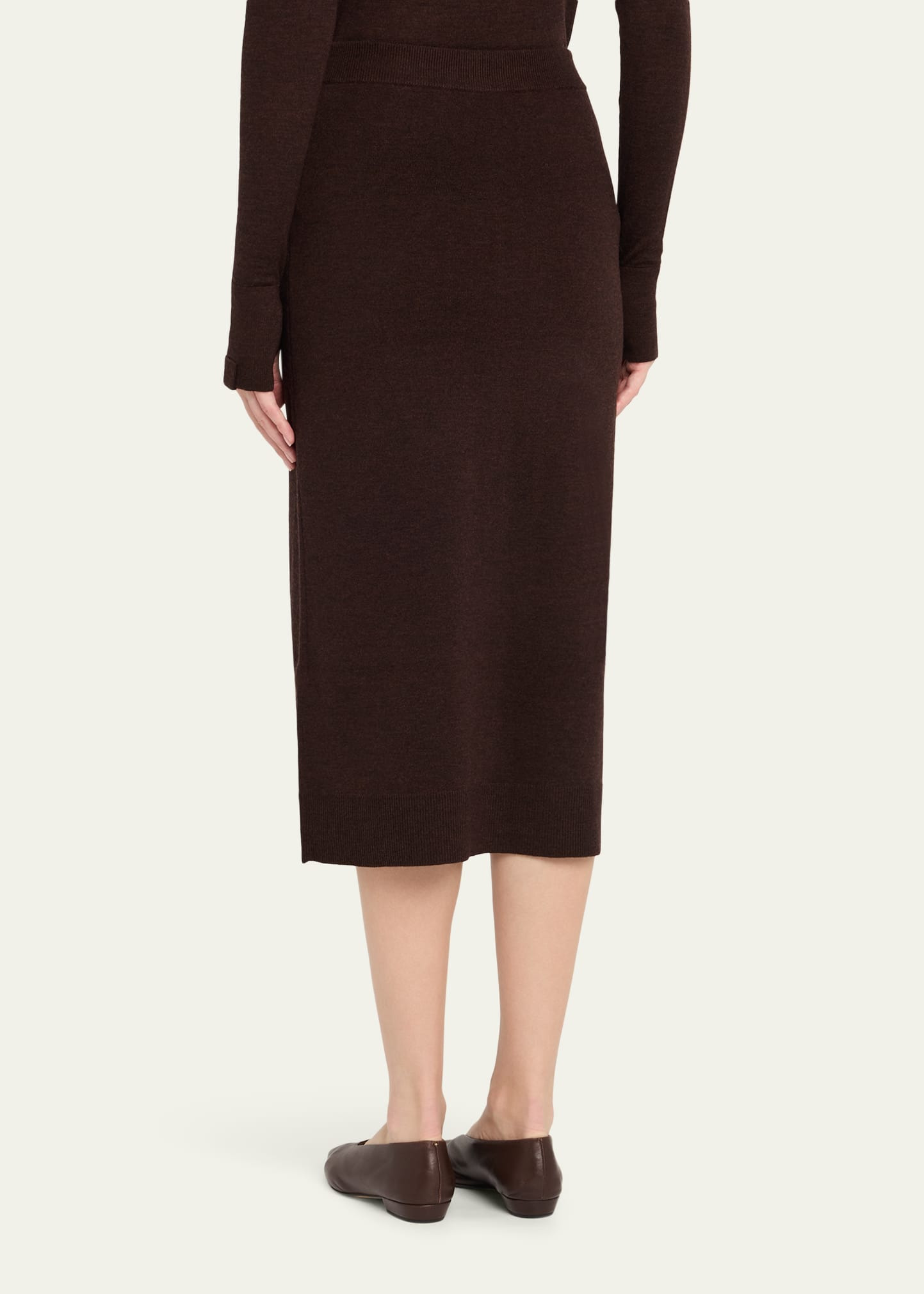 Knit Button Detail Midi Skirt - 3