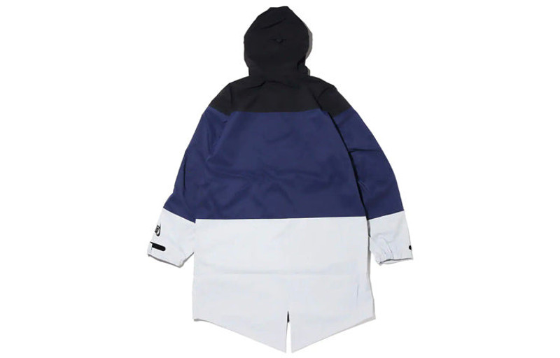 Nike Men's Nike Lab Colorblock Sports Hooded Windbreaker Jacket Multicolor 'Black Navy Grey' CD6391-010 outlook