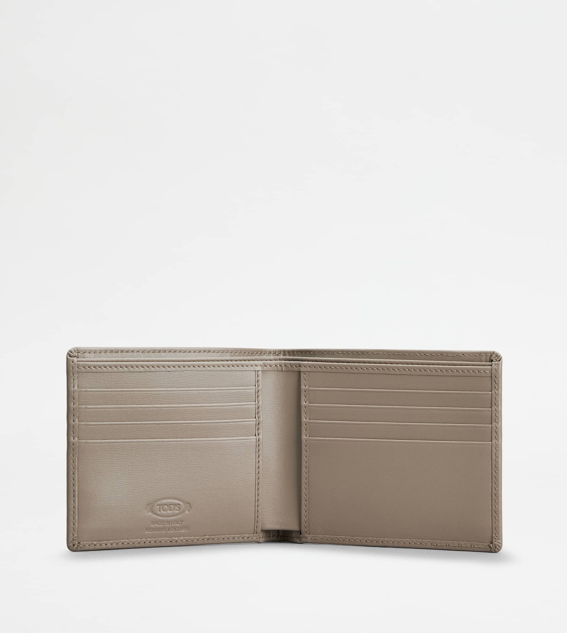 TOD'S WALLET IN LEATHER - GREY - 4