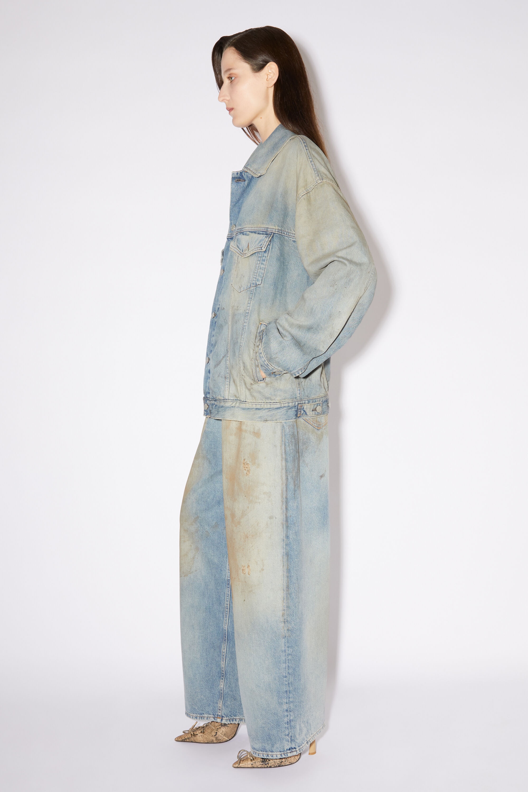 Oversized fit denim jacket - Light blue - 4