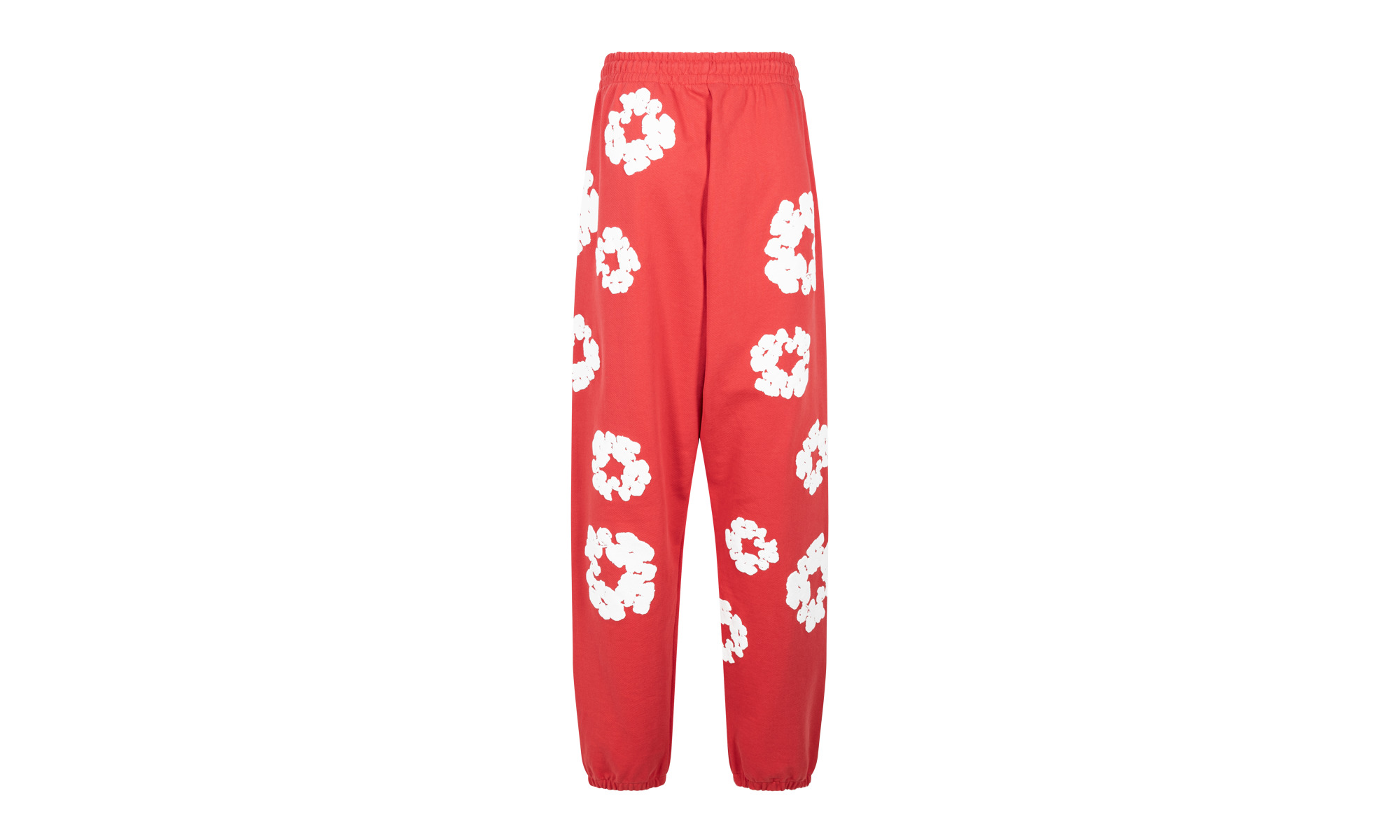 Cotton Wreath Sweatpants "Red" - 3