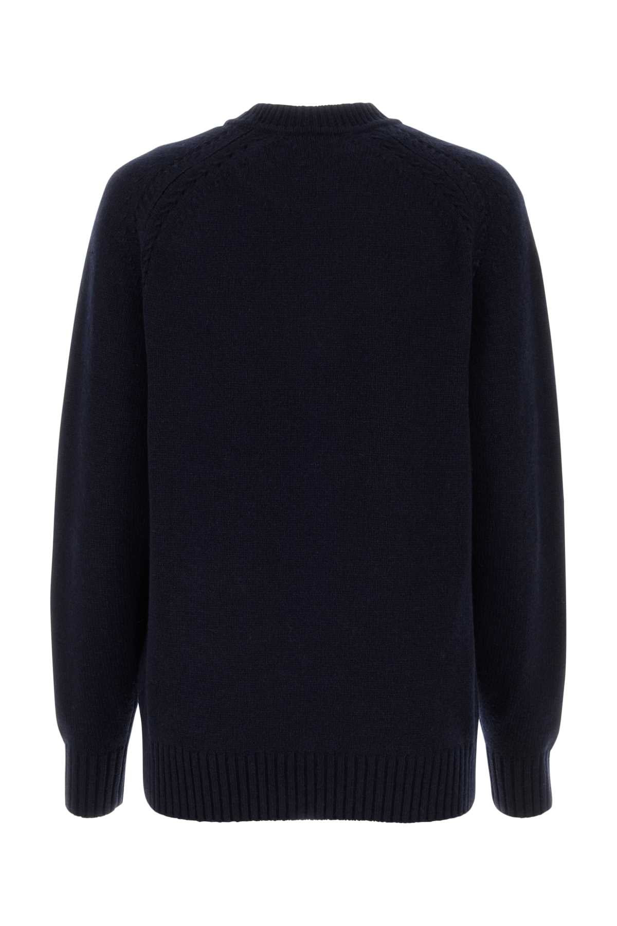 Chloe Women Midnight Blue Cashmere Blend Oversize Sweater - 2