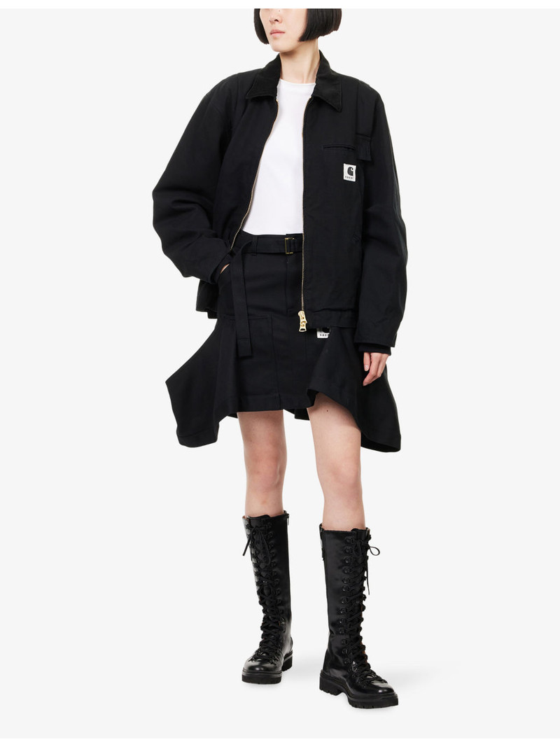 sacai Sacai x Carhartt WIP Duck Asymmetric Cotton Mini Skirt outlook