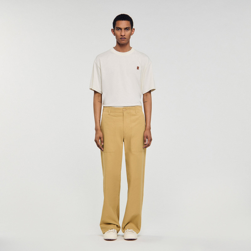 Sandro WIDE-LEG COTTON TROUSERS outlook