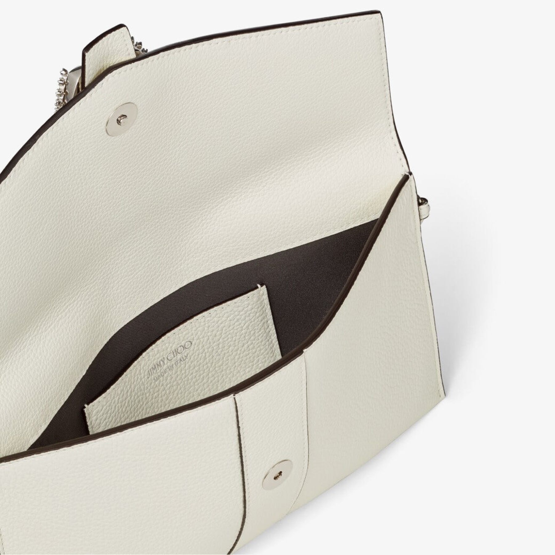 Madeline Envelope
Latte Soft Grainy Calf Pouch with Crystal Buckle - 2
