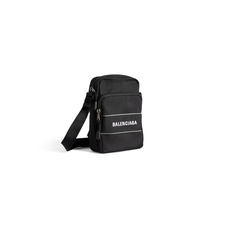 Men's Sport Small Messenger Bag in Black/white 2