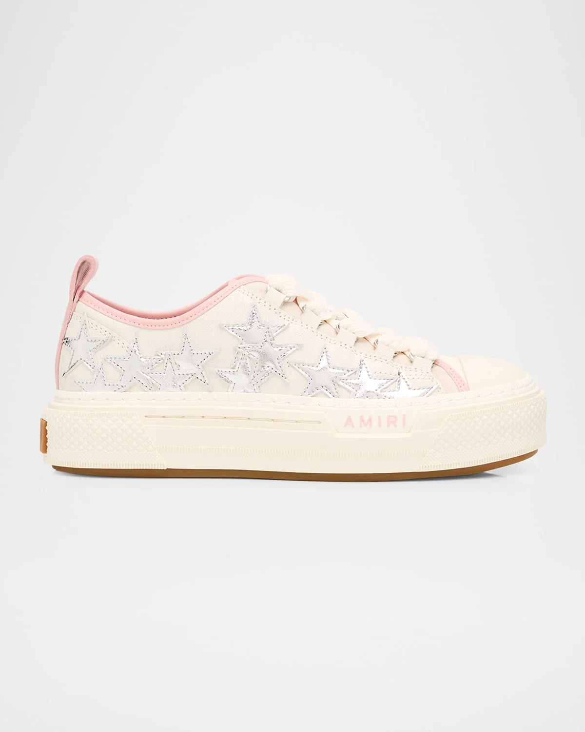 Metallic Stars Court Low Leather Low-Top Sneakers - 1