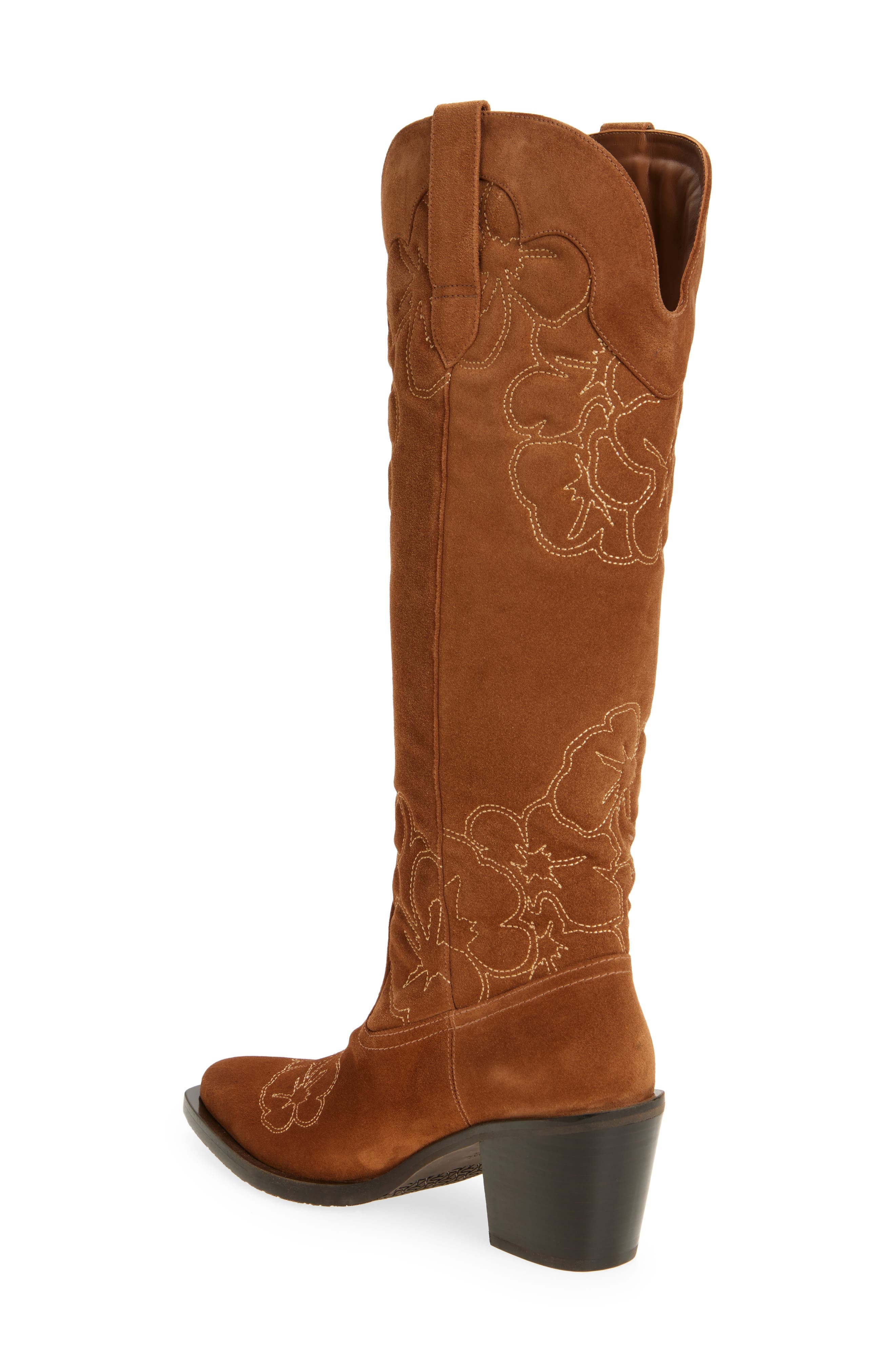 Stuart Weitzman Felix Western Boot in Doe/Dark Brown at Nordstrom - 2