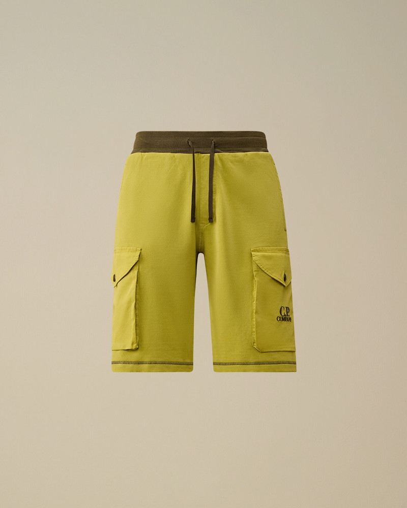 Diagonal Fleece Mixed Cargo Shorts 1