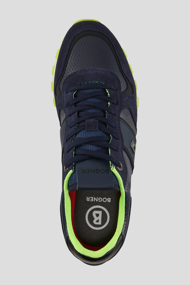 PORTO SNEAKER IN NAVY BLUE/LIME 5