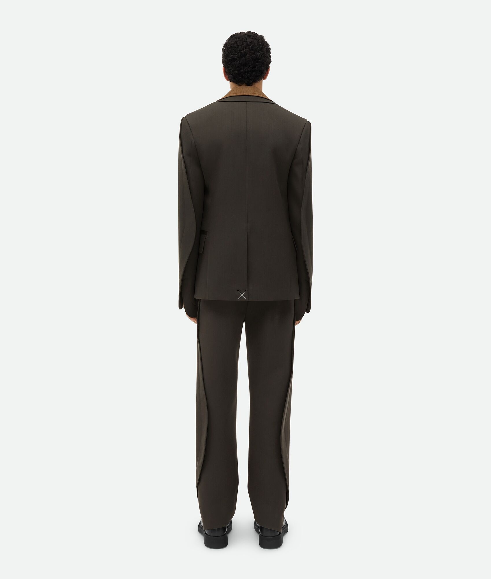 Wool Jacket With Contrasting Collar - 3