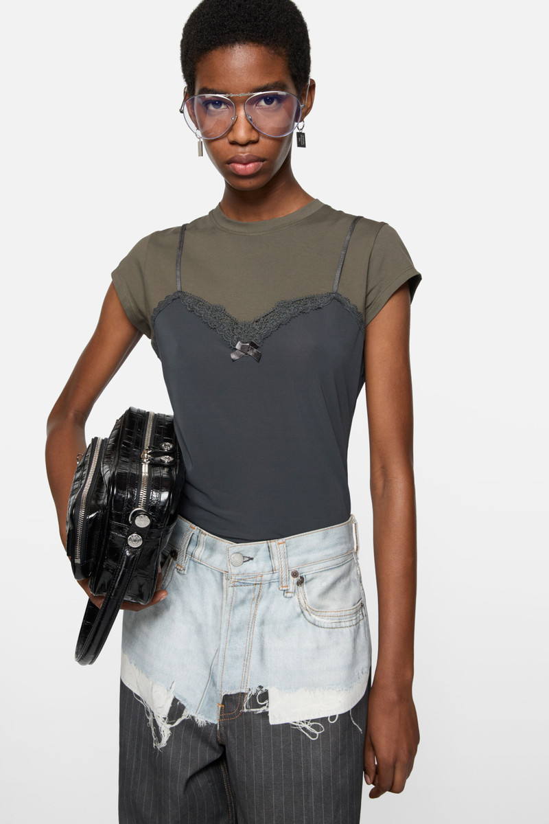 Layered lace t-shirt - Grey/anthracite 3