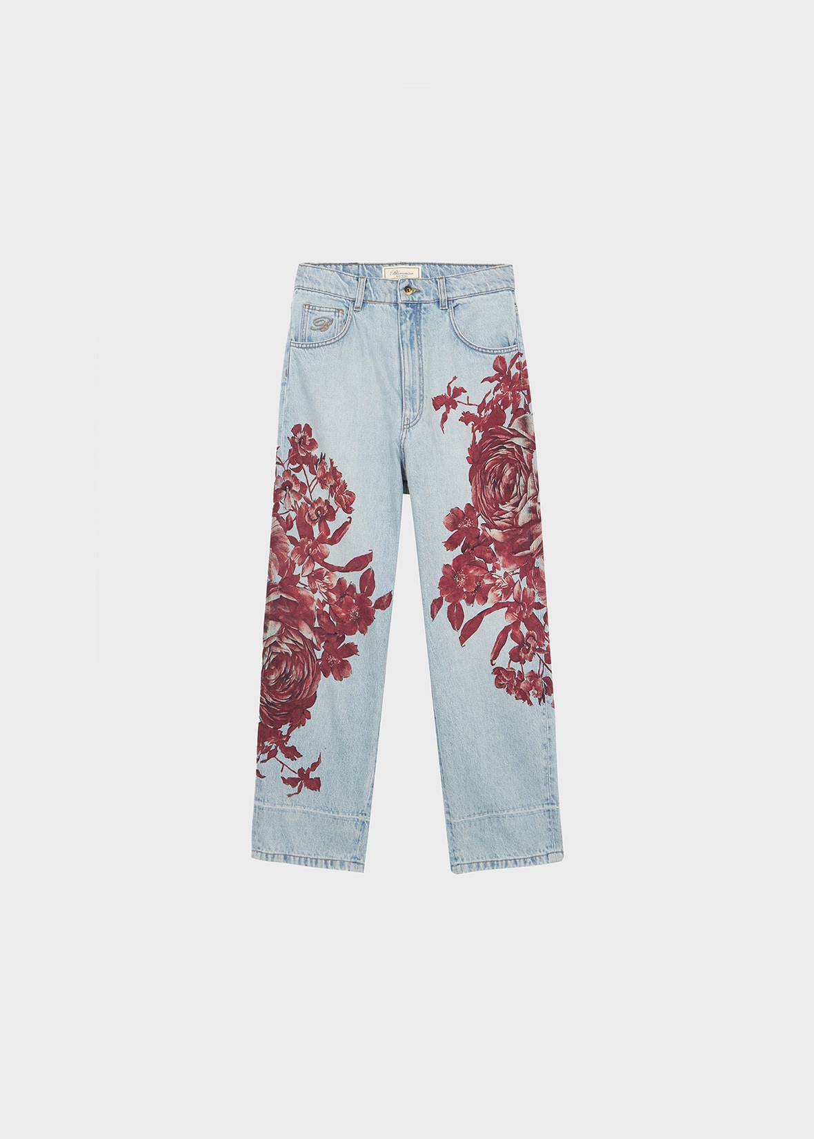 CROPPED JEANS WITH DIGITAL PAINT - 1