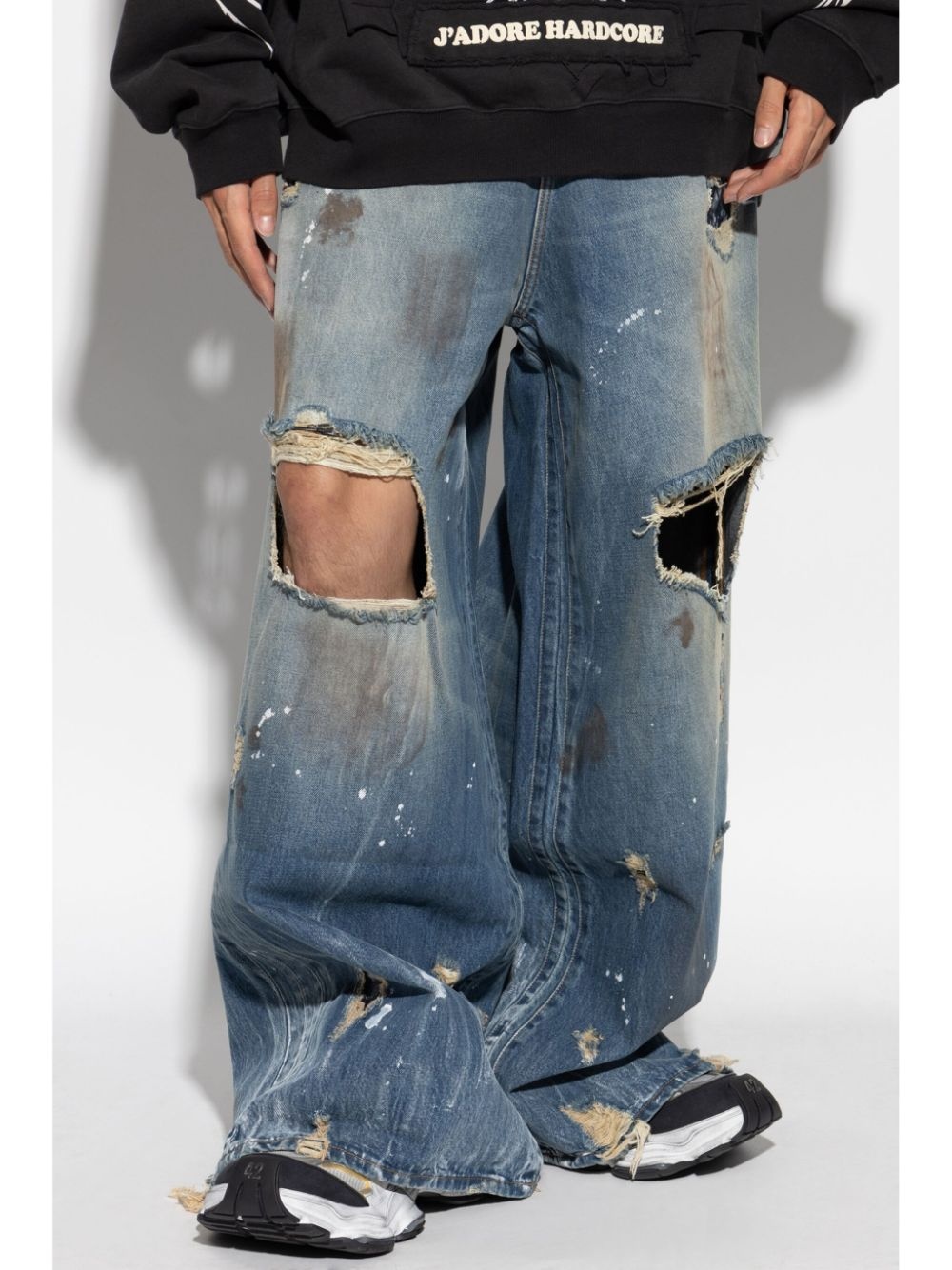 distressed-effect jeans - 3