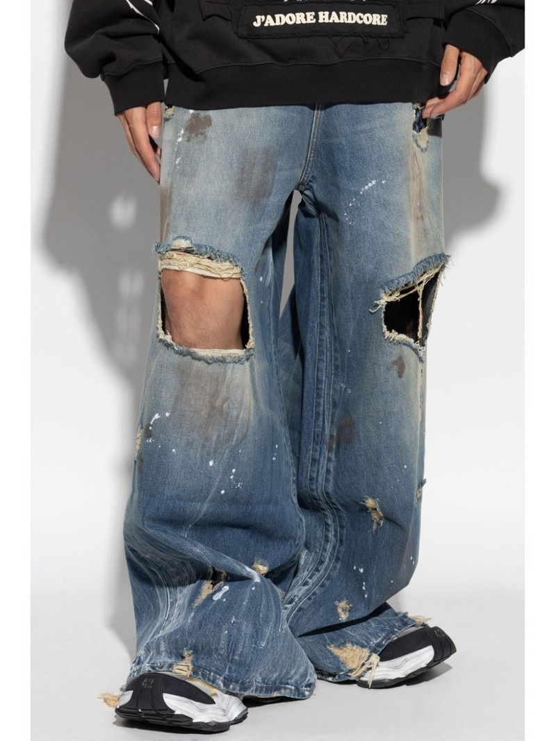 distressed-effect jeans 3