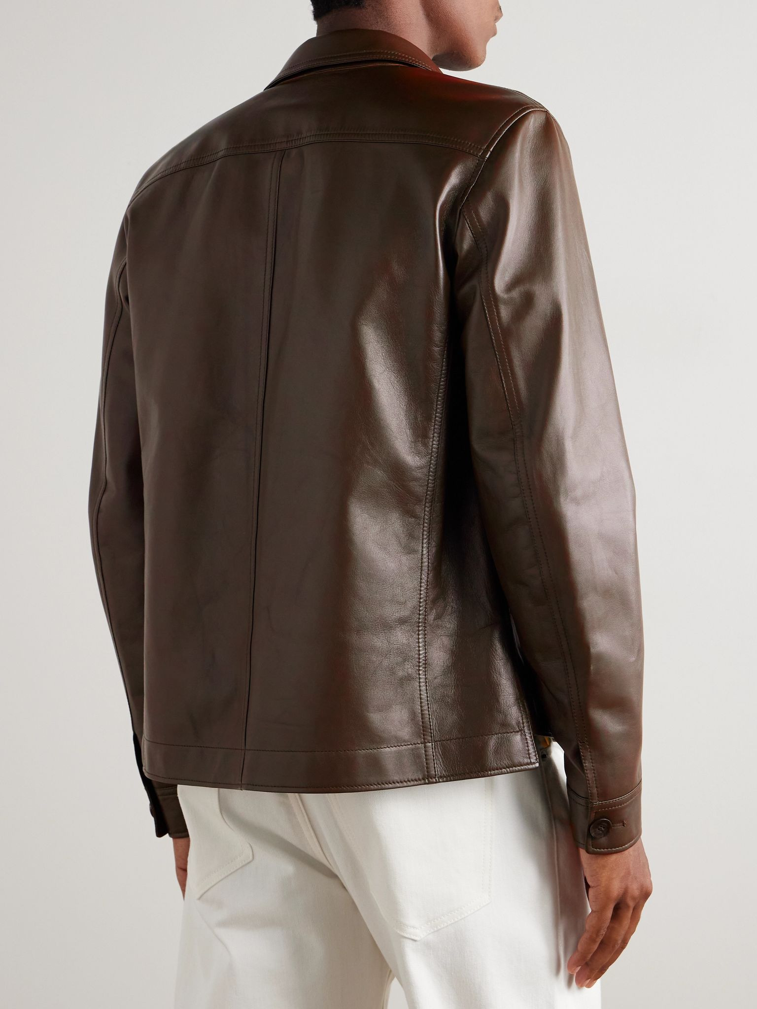 Leather Jacket Brown - 4