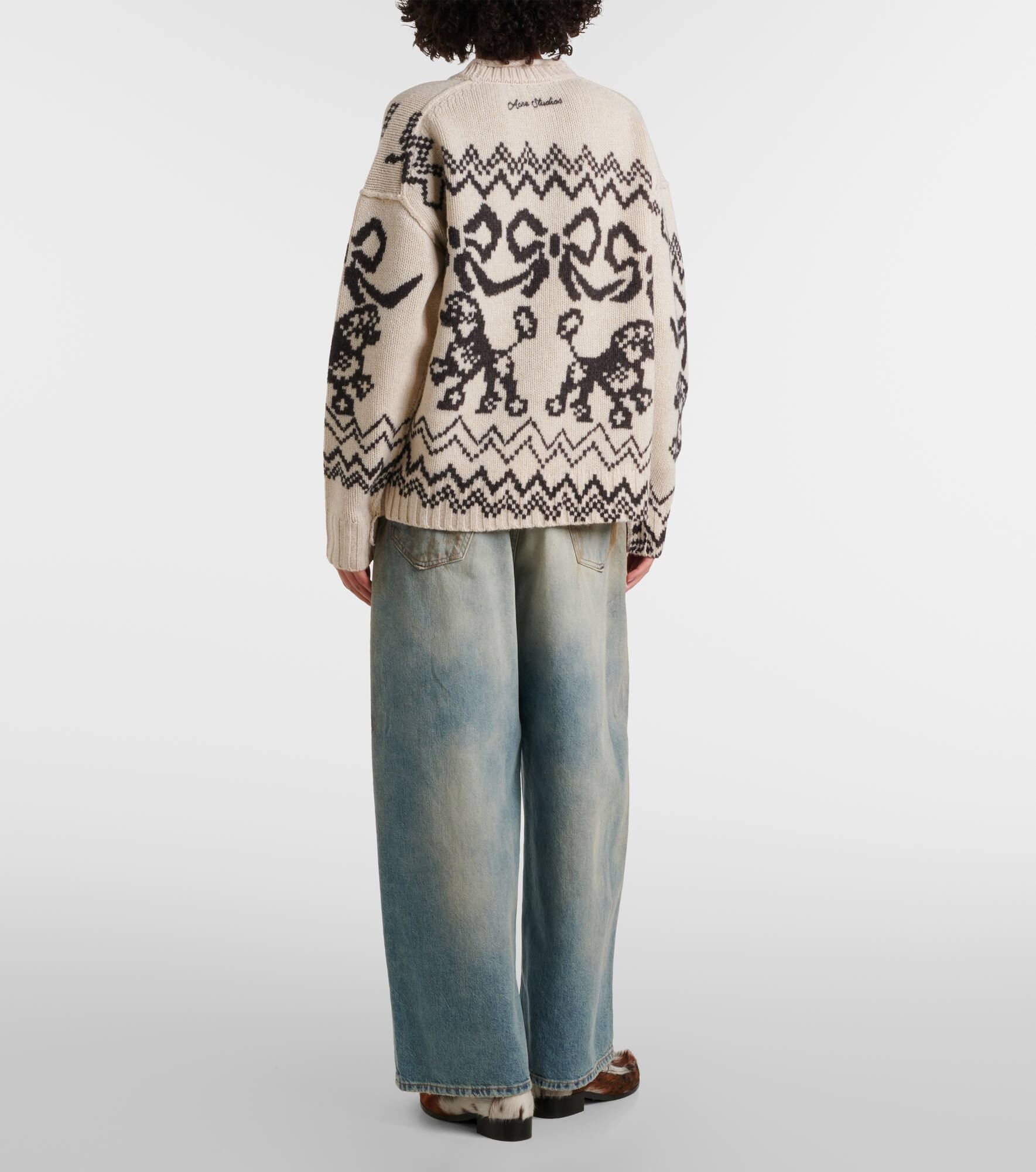 Wool-blend jacquard sweater - 3