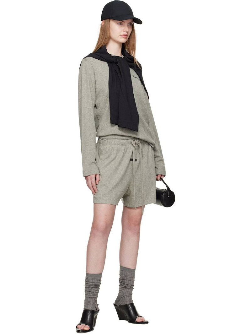 ESSENTIALS Gray Soccer Shorts outlook