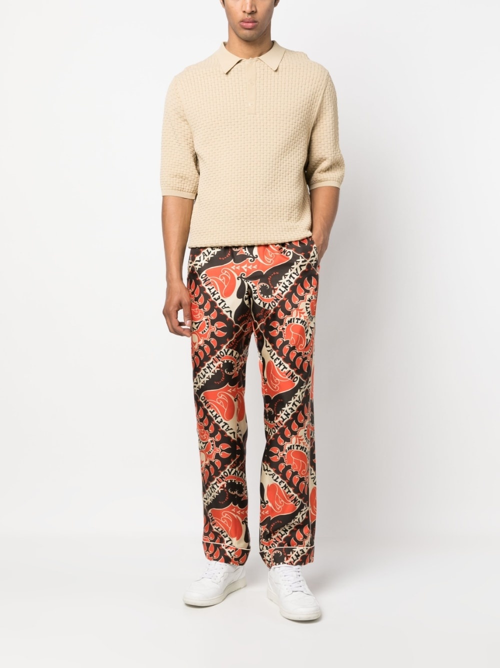 abstract-print pajama trousers - 2