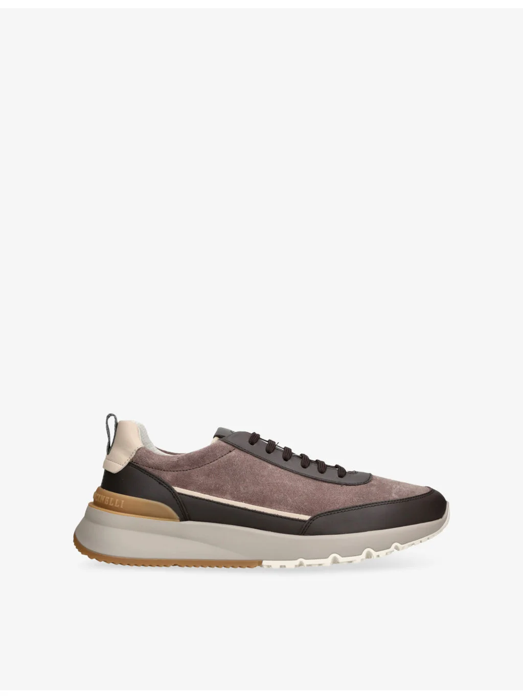 Panelled Suede and Leather Trainers - 1