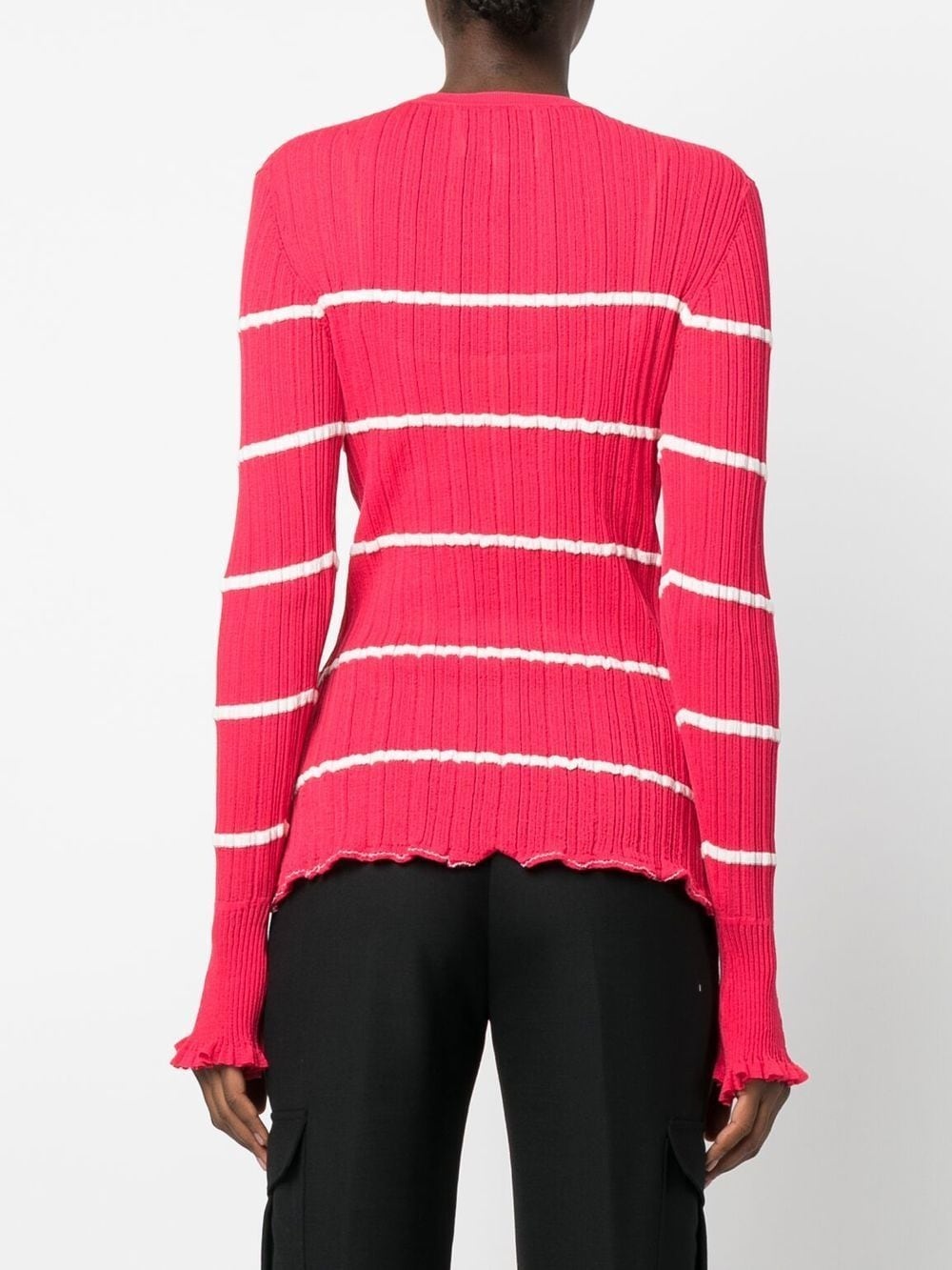 striped ribbed-knit top - 4