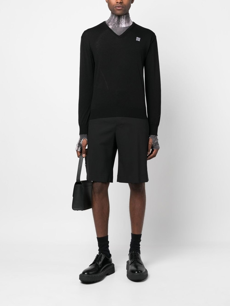 Raf Simons embroidered-logo merino wool jumper outlook
