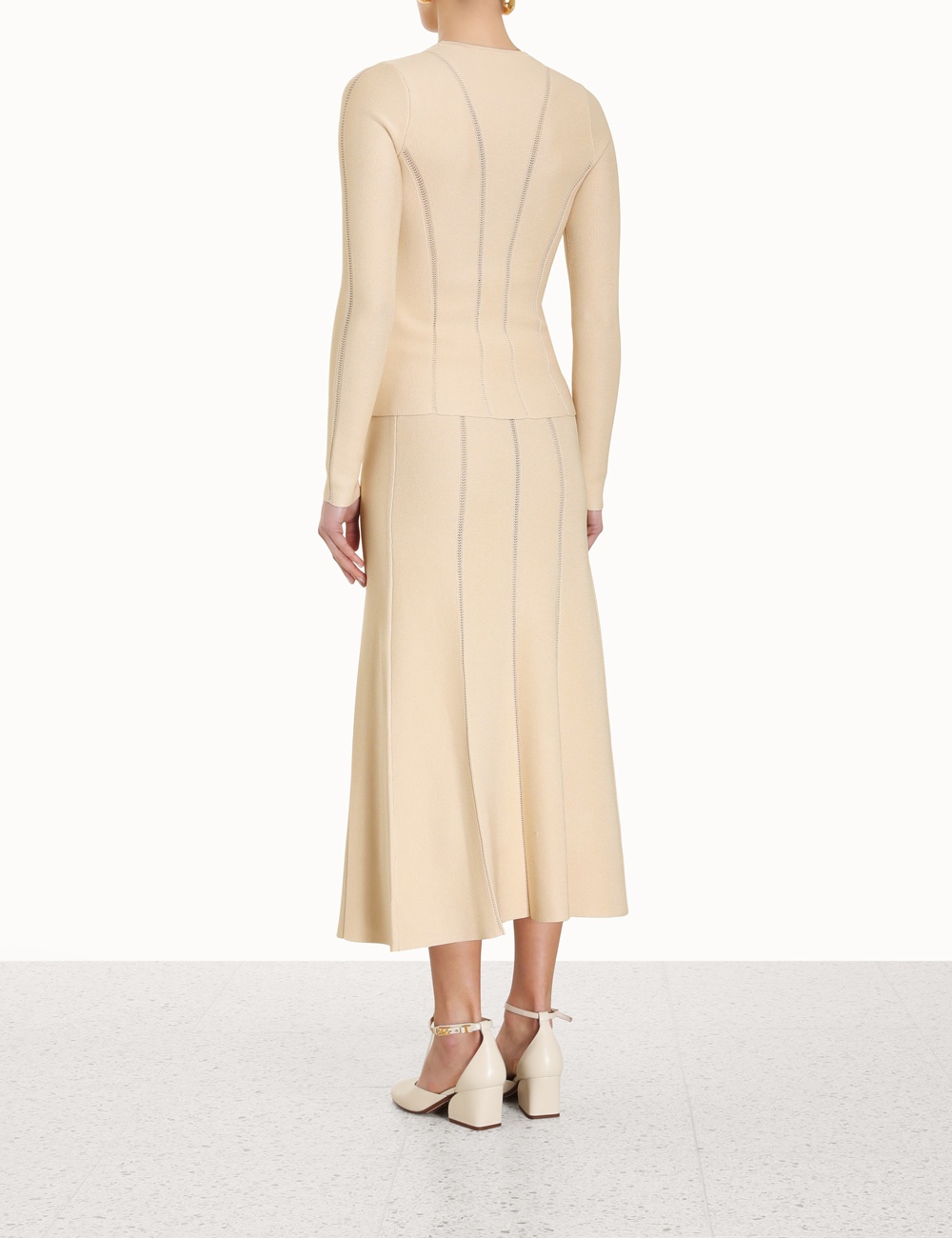 LUMINOSITY KNIT PANELLED SKIRT - 4