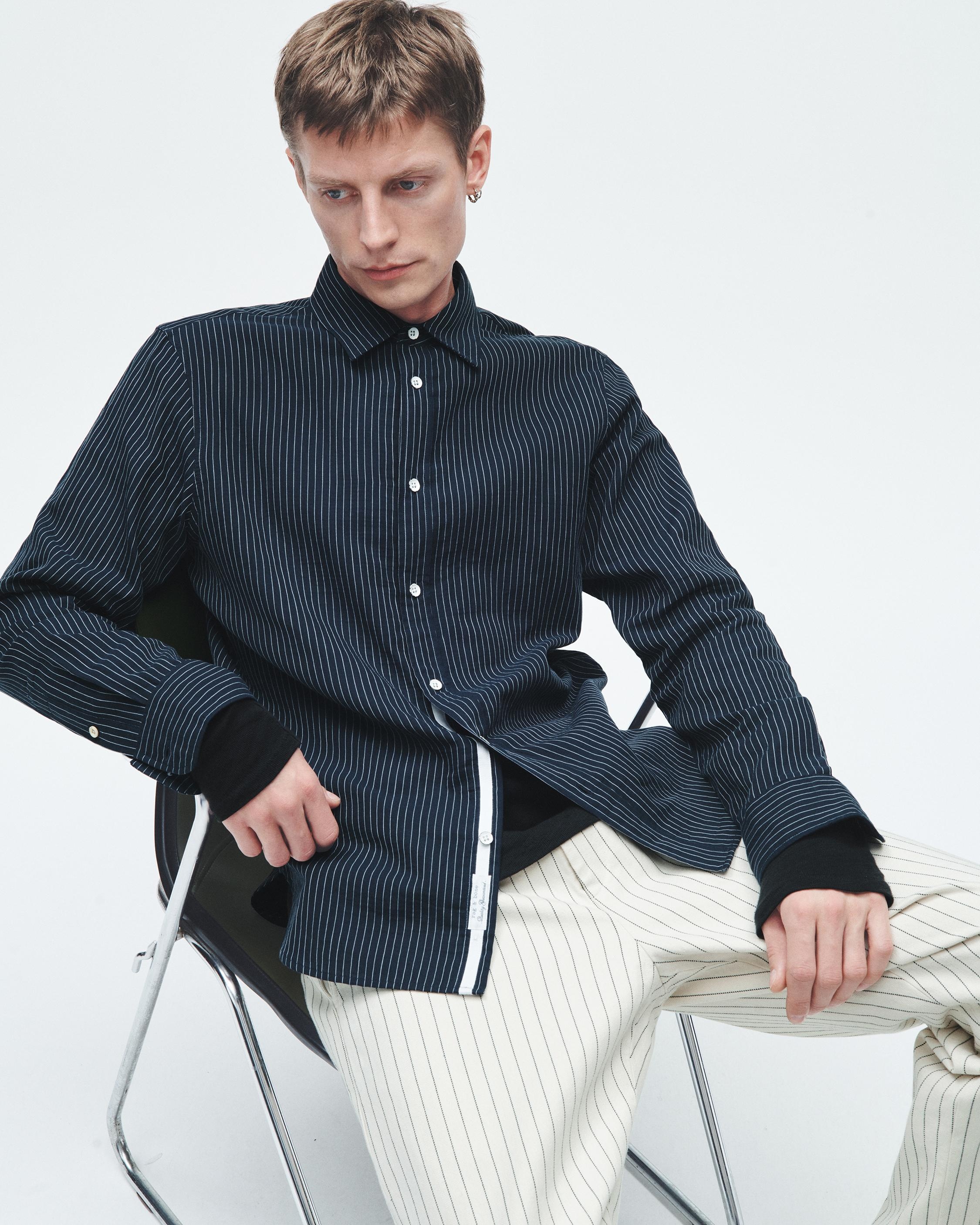 Gus Striped Double Gauze Shirt - 6