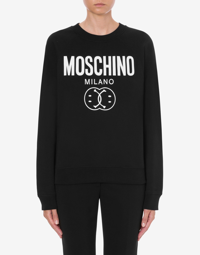 Moschino DOUBLE SMILEY® ORGANIC COTTON SWEATSHIRT outlook