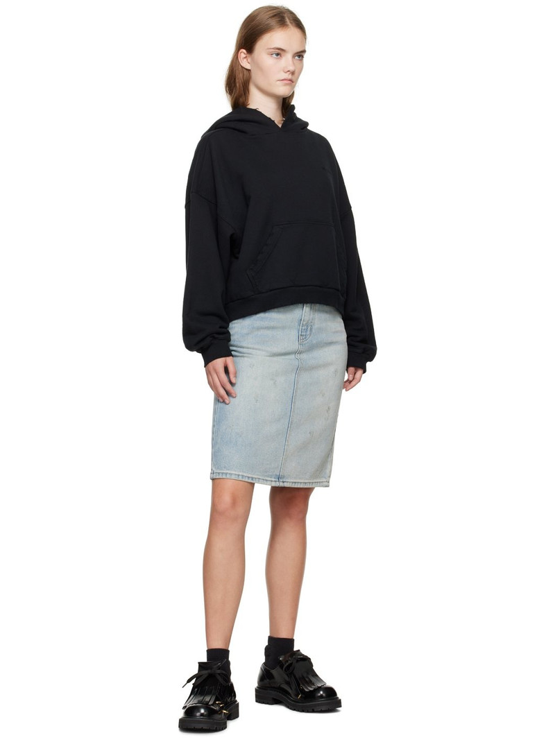 We11done Blue Washed Denim Midi Skirt outlook