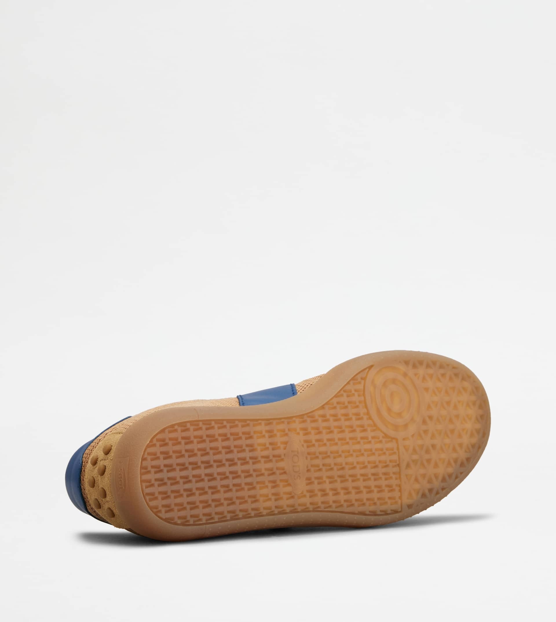 TOD'S TABS SNEAKERS IN SUEDE AND TECHNICAL FABRIC - BROWN, LIGHT BLUE, BEIGE - 4