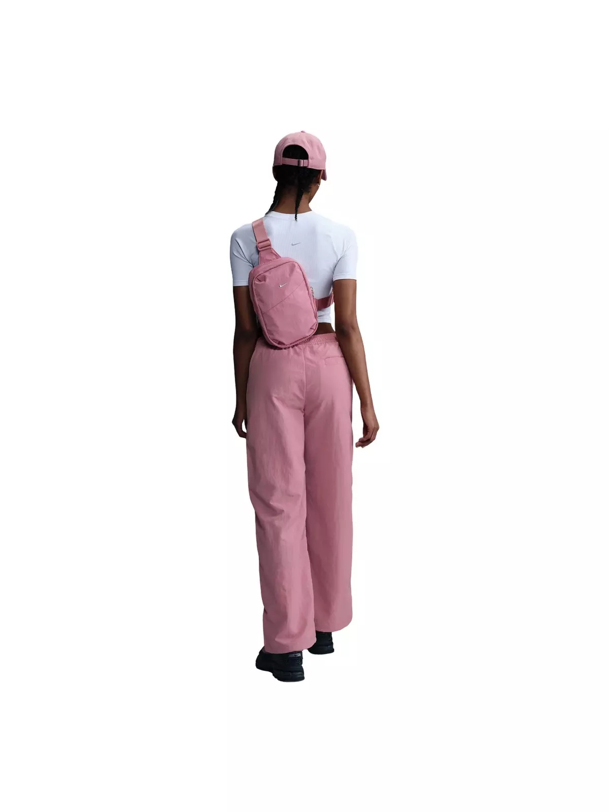 Women's Sportswear Everything Wovens Mid-Rise Open-Hem Pants - Pink - 4
