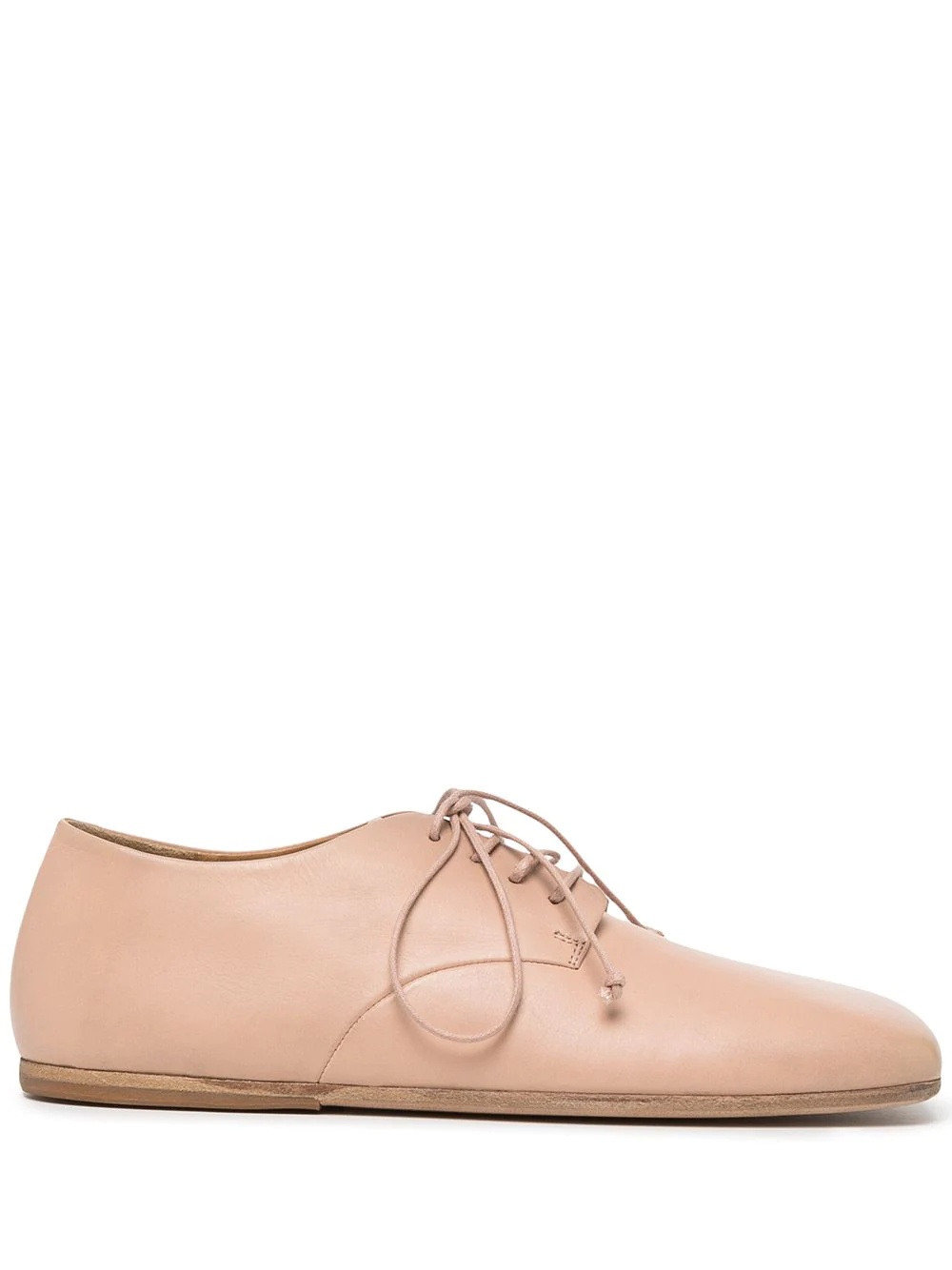 square-toe lace-up shoes - 1