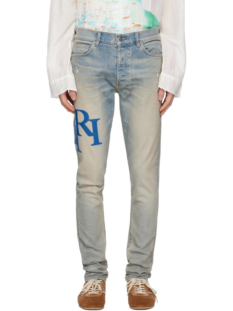 Staggered-logo jeans 1